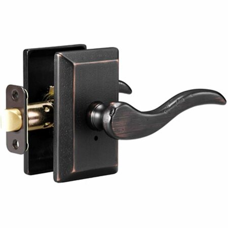 DELANEY DESIGNER Ronda Series Keyed Entry Door Lever Set With Square Backplate 691700SL